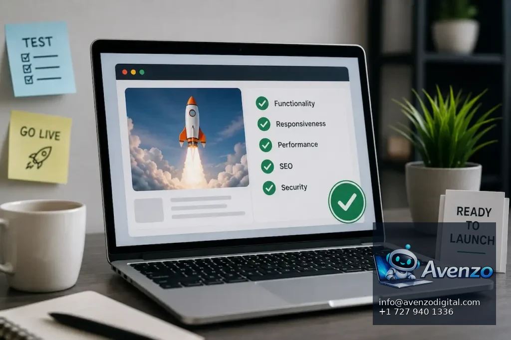 Website pre-launch checklist for testing before going live