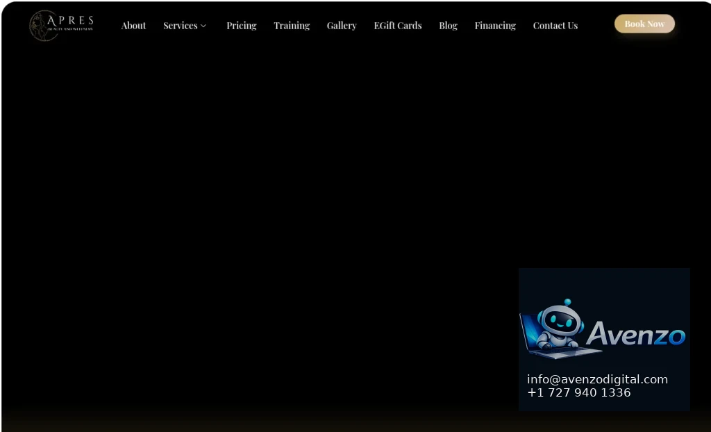 Après Beauty and Wellness — Website Design & Development Case Study Homepage website screenshot