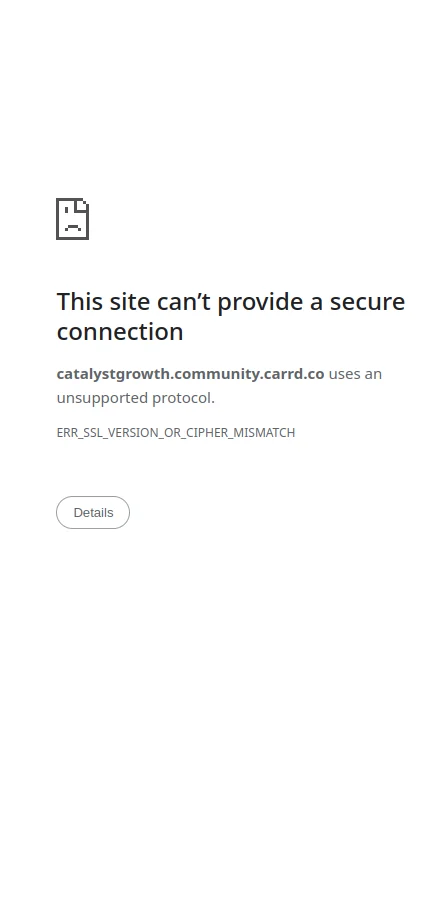 Catalyst Growth Community mobile website screenshot