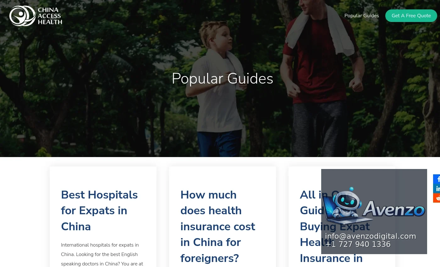 China Access Health additional website view