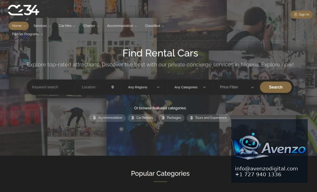 Concierge 234 — SaaS / Web Application Case Study Homepage website screenshot