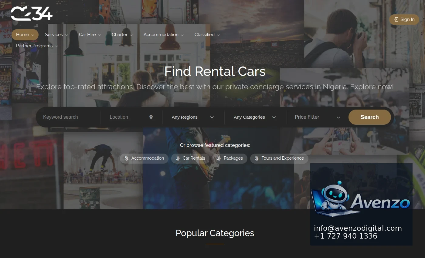 Concierge 234 — SaaS / Web Application Case Study Homepage website screenshot