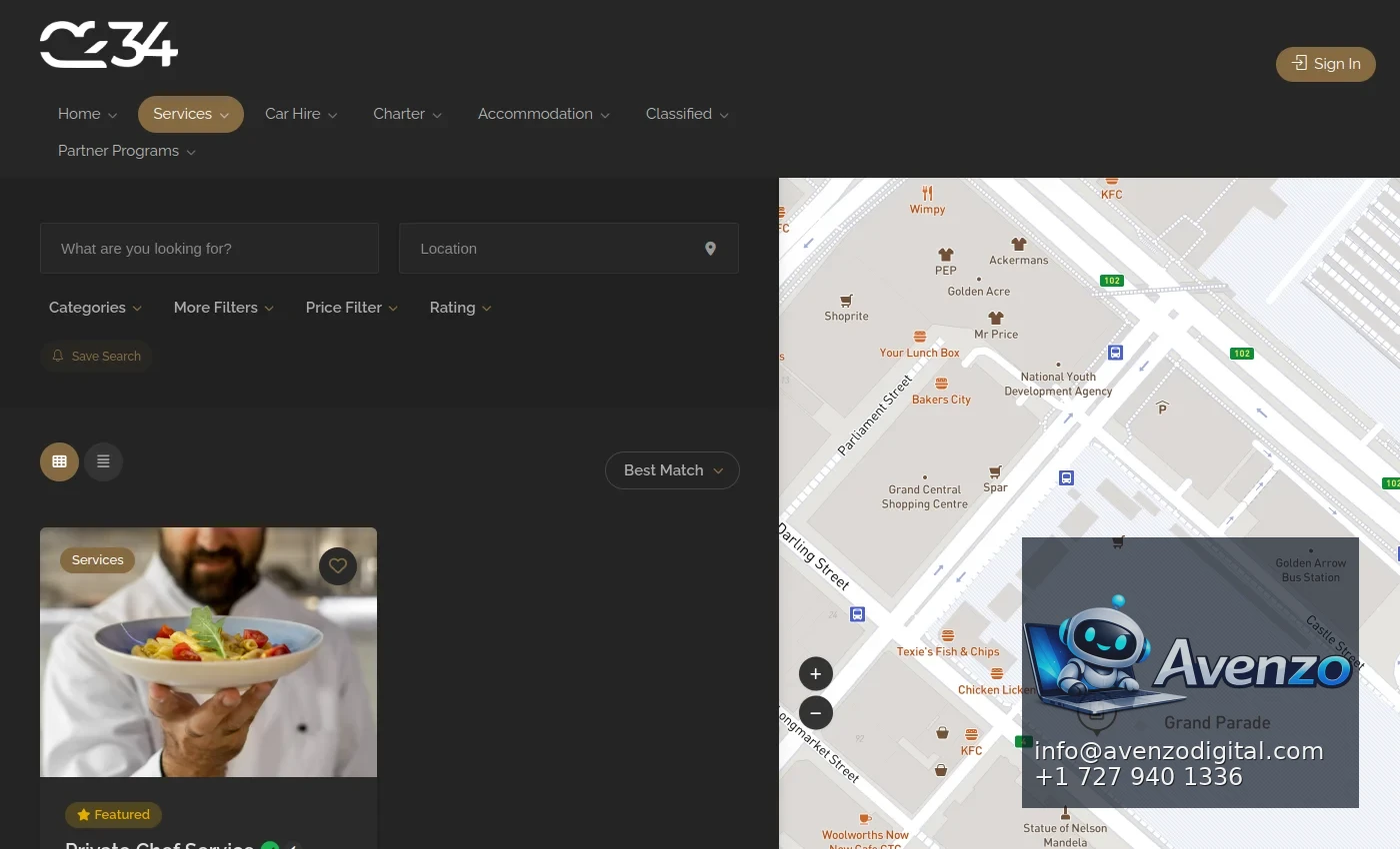 Concierge 234 additional website view