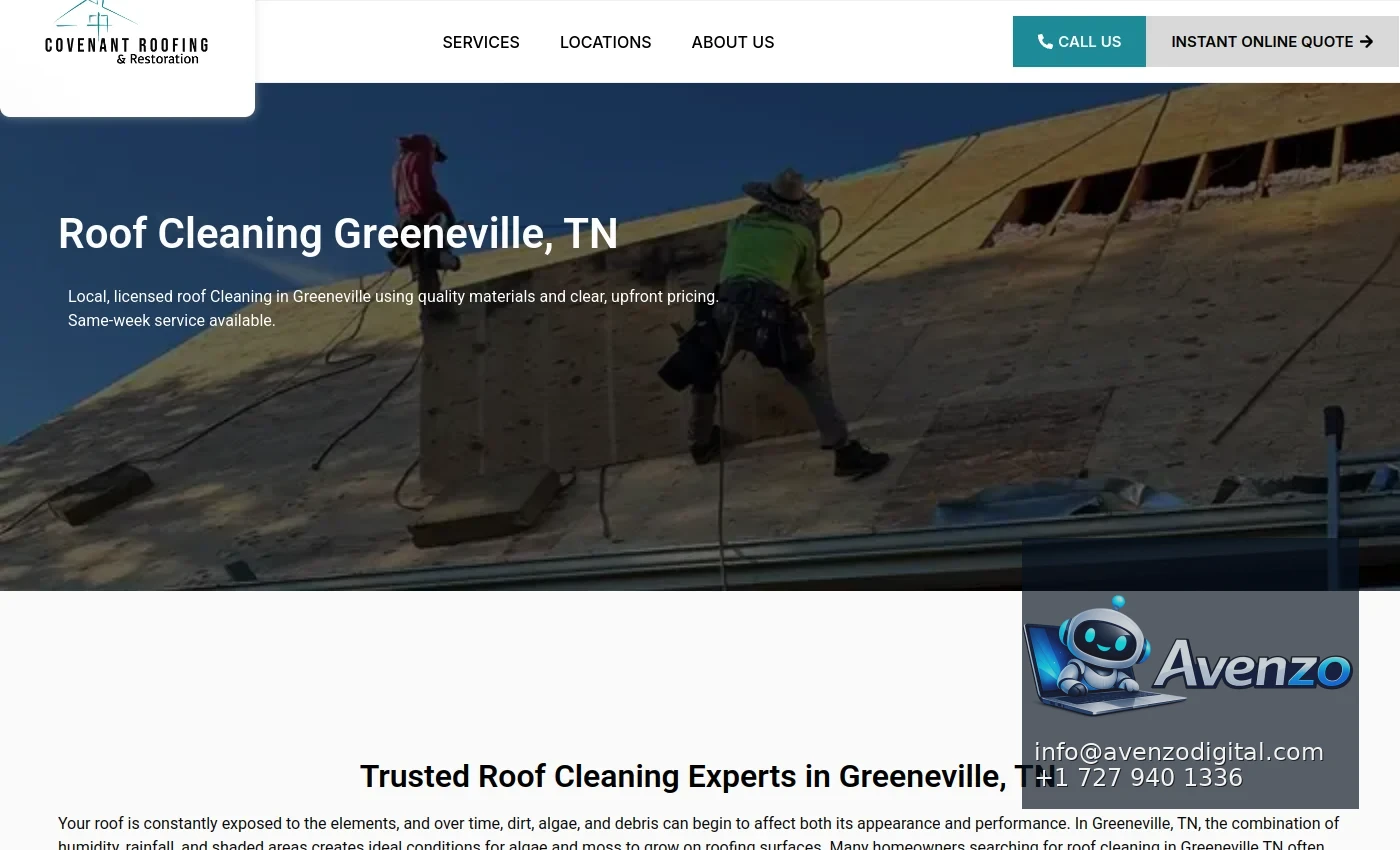 Covenant Roofing & Restoration additional website view