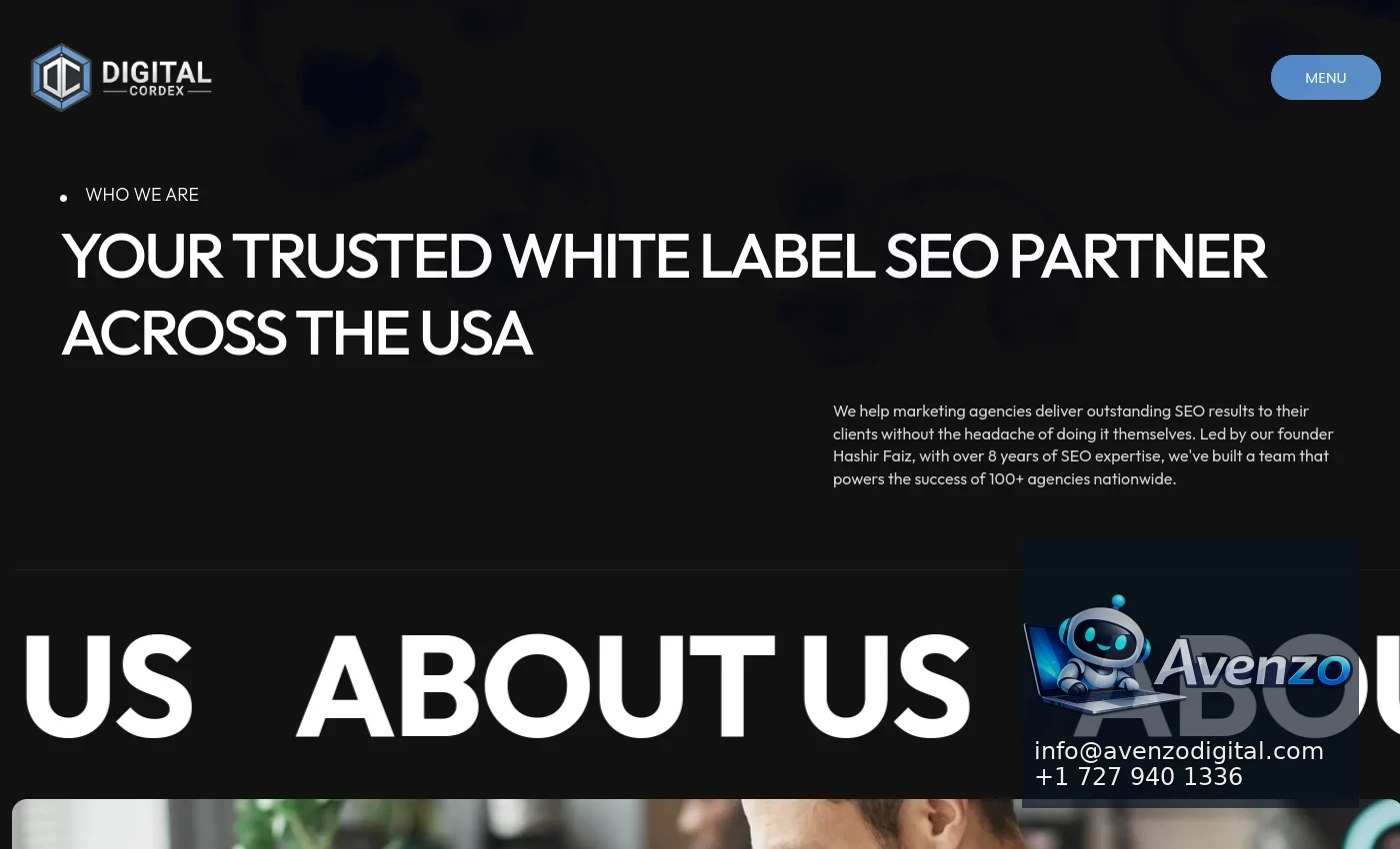 Digital Cordex additional website view