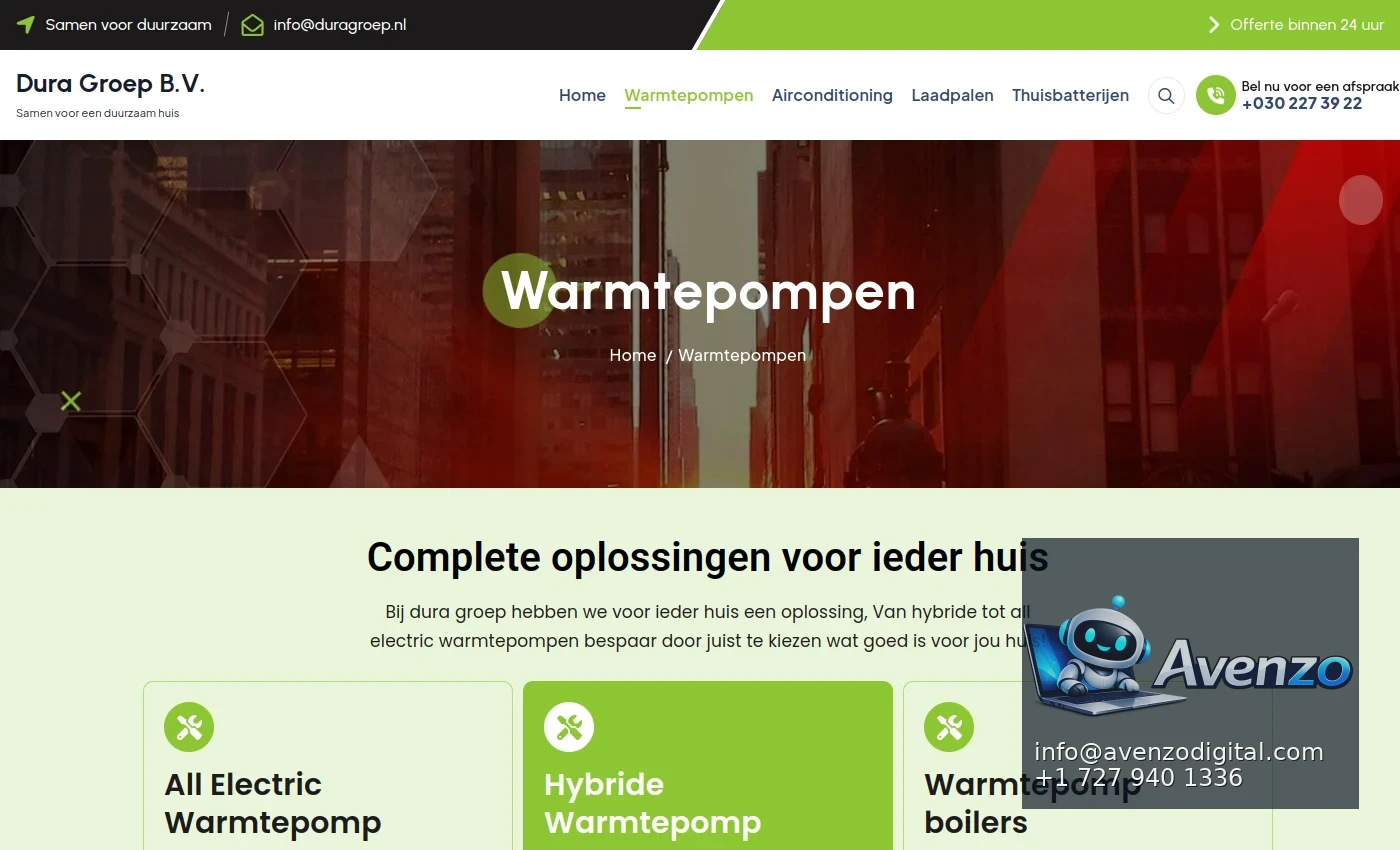 Dura Groep Air Conditioning additional website view