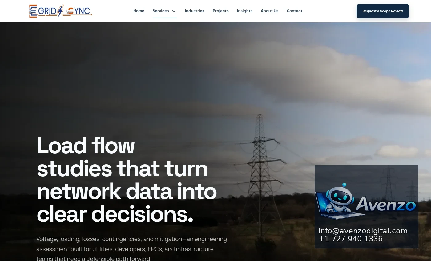 eGridSync additional website view