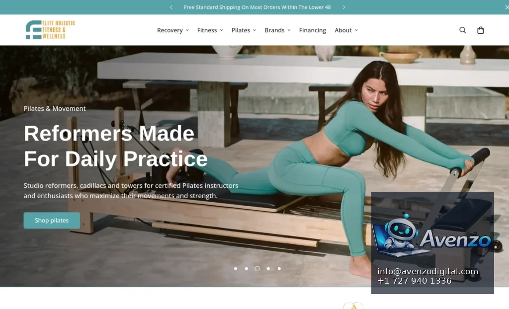 Elite Holistic Fitness — Website Development Case Study Homepage website screenshot