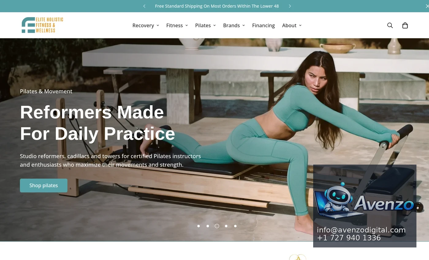 Elite Holistic Fitness — Website Development Case Study Homepage website screenshot
