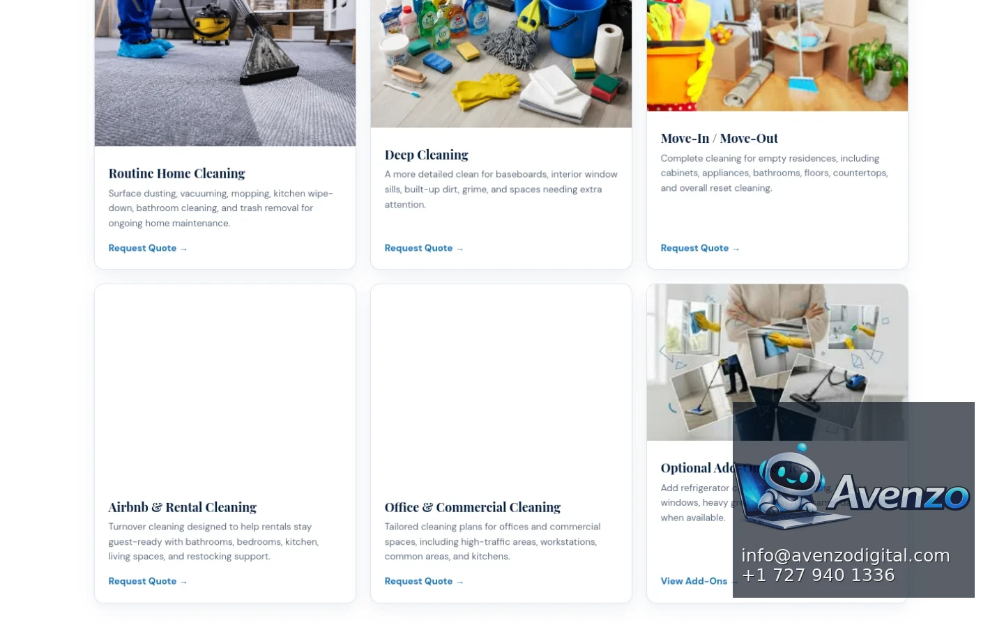 First State Cleaning Company secondary website screenshot