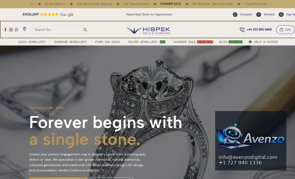 HiSpek Diamonds website project