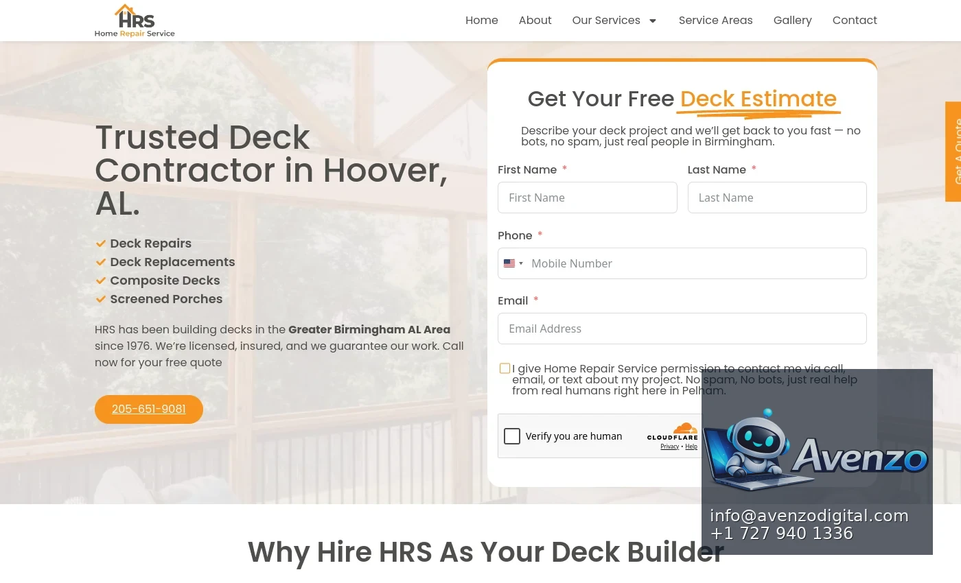 Home Repair Service Birmingham additional website view