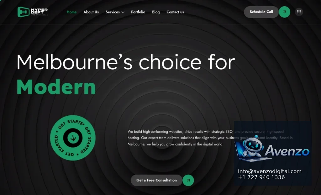 Hyperdeft Digital Agency — Website Design & Development Case Study Homepage website screenshot