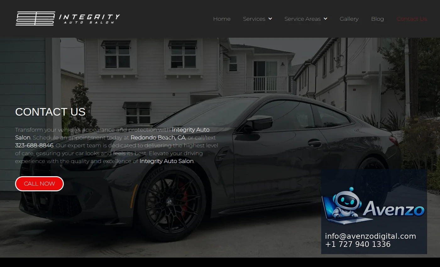 Integrity Auto additional website view