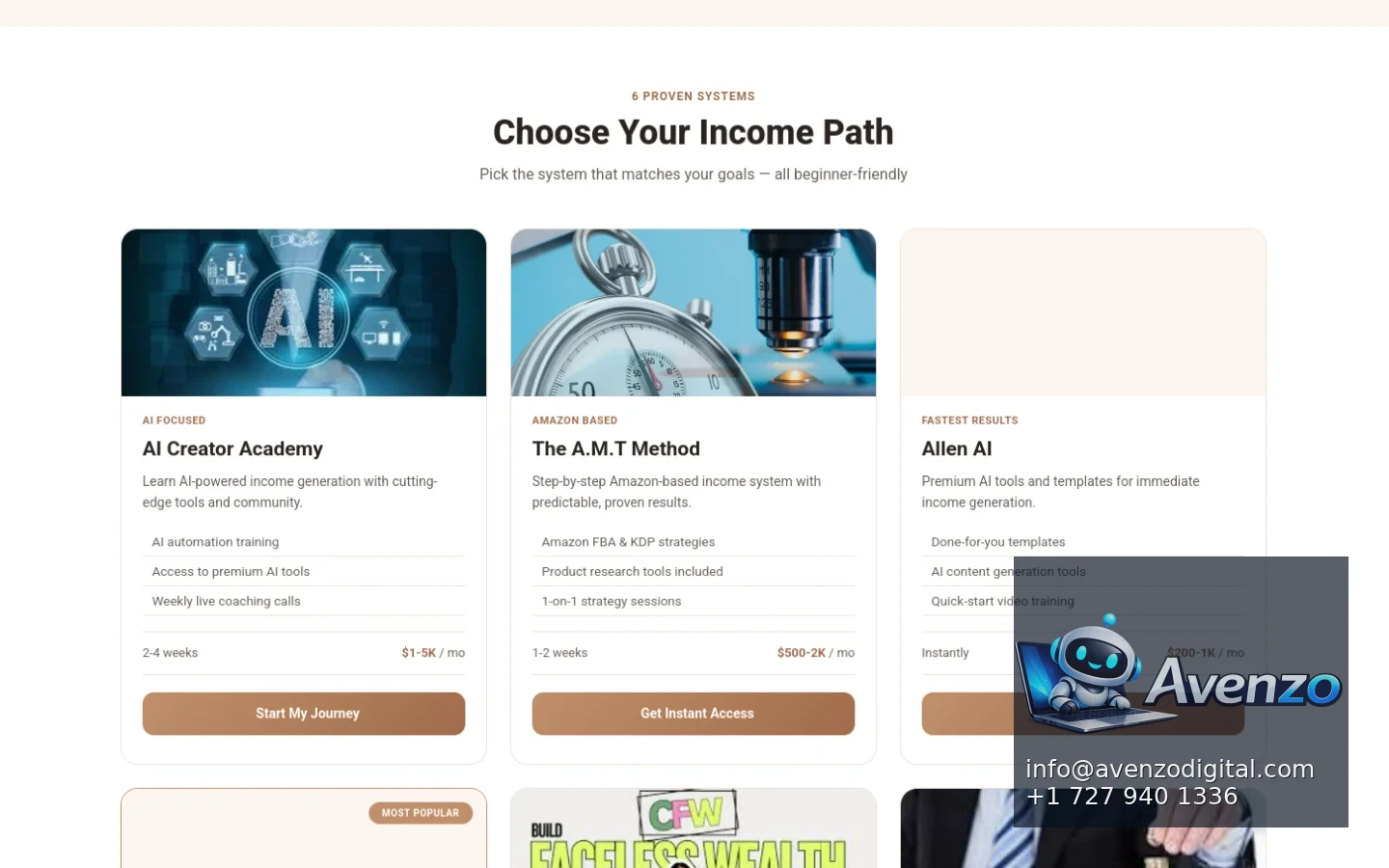 Laura NG Digital Income Platform additional website view
