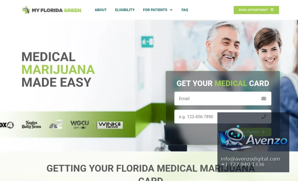 My Florida Green — Website Design & Development Case Study Homepage website screenshot