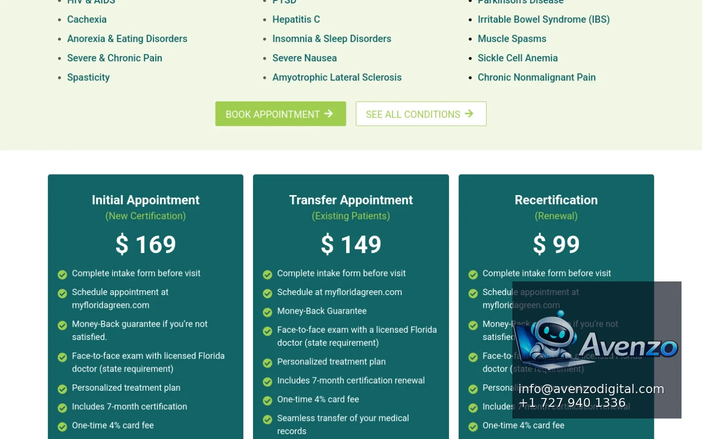 My Florida Green secondary website screenshot