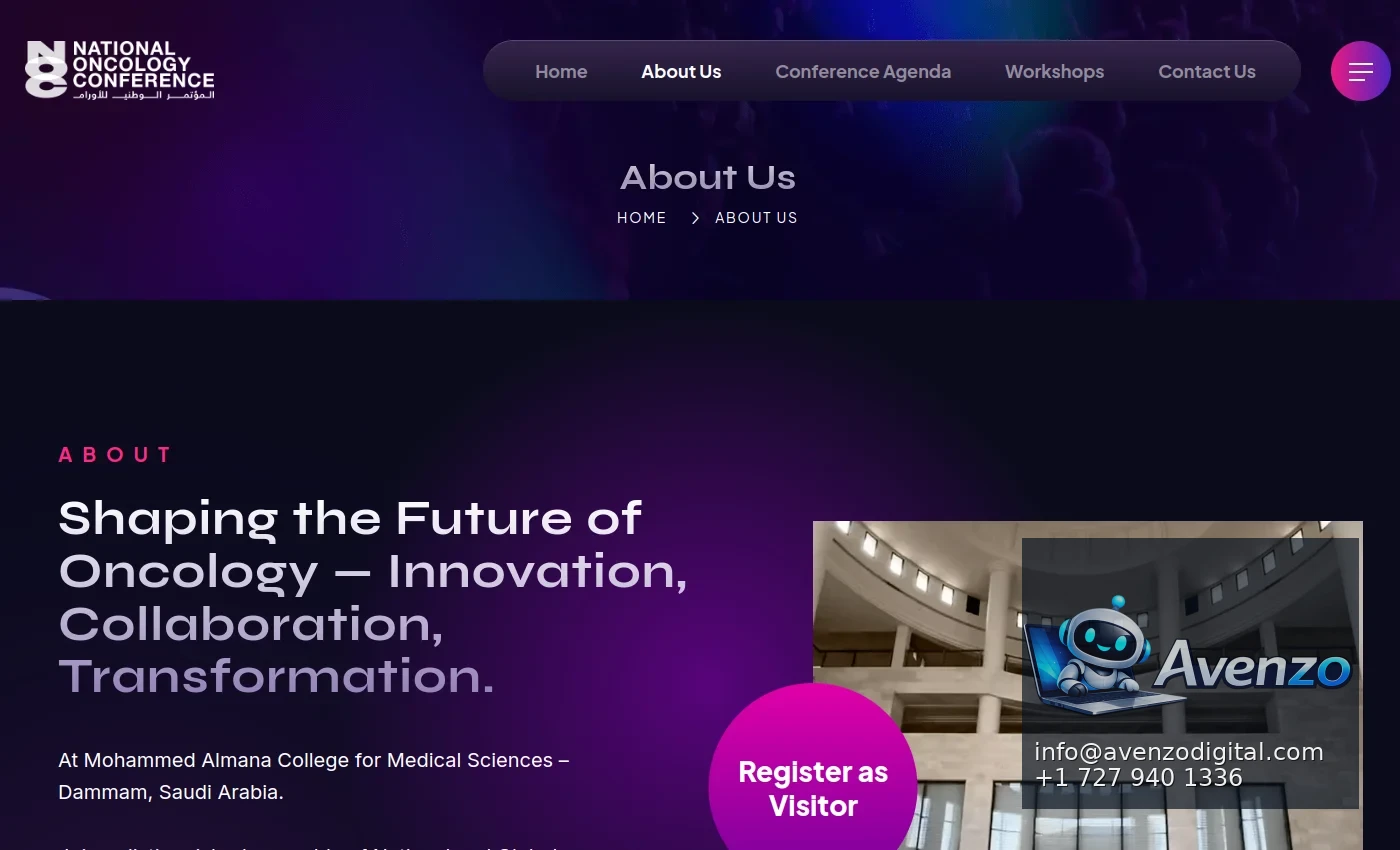NOC Conference secondary website screenshot
