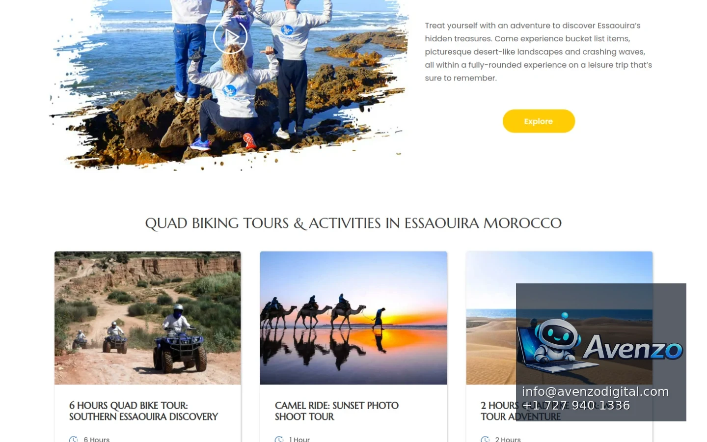 Palma Quad secondary website screenshot