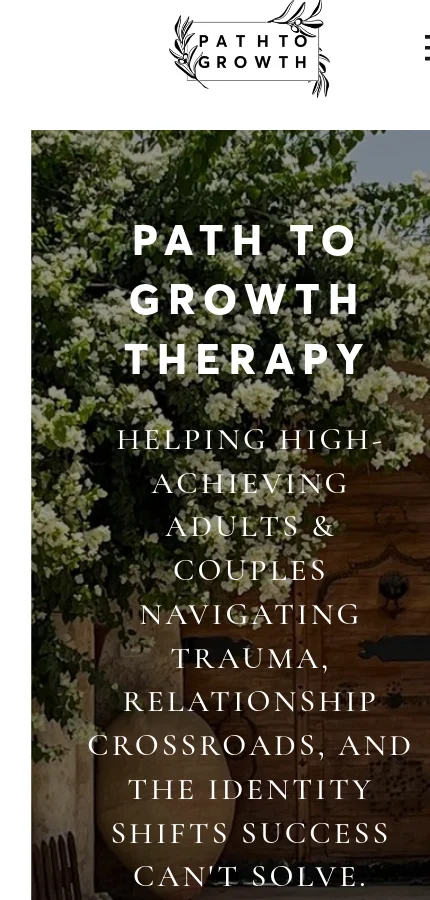 Path to Growth Therapy mobile website screenshot