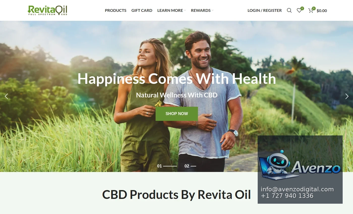 Revita Oil desktop website screenshot