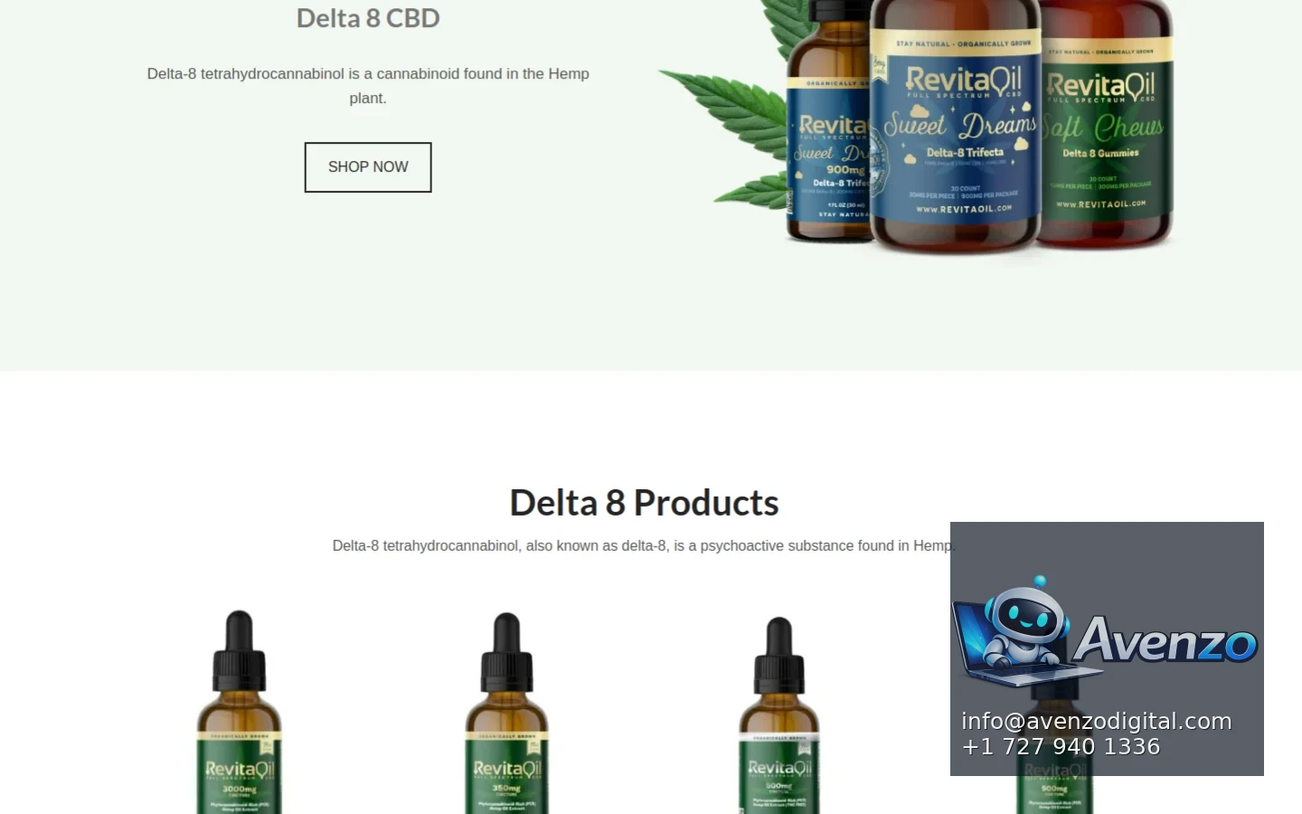 Revita Oil additional website view