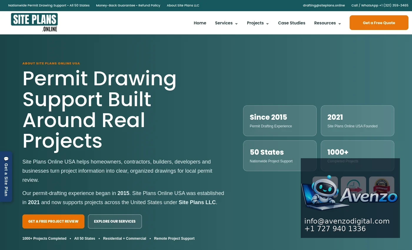 SitePlans.online additional website view