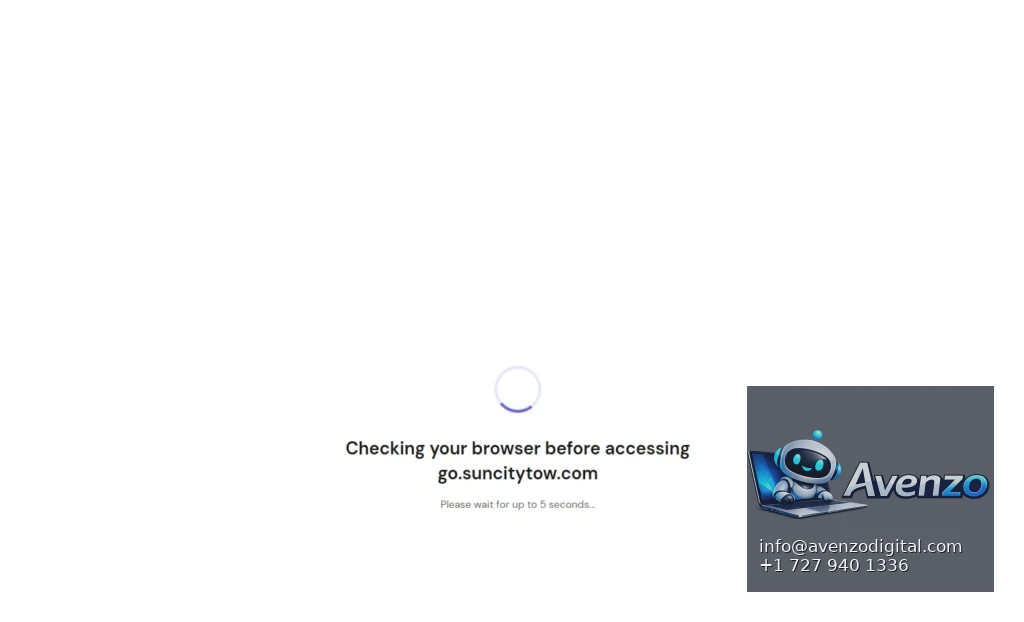Sun City Towing — Landing Page & Conversion Case Study Homepage website screenshot