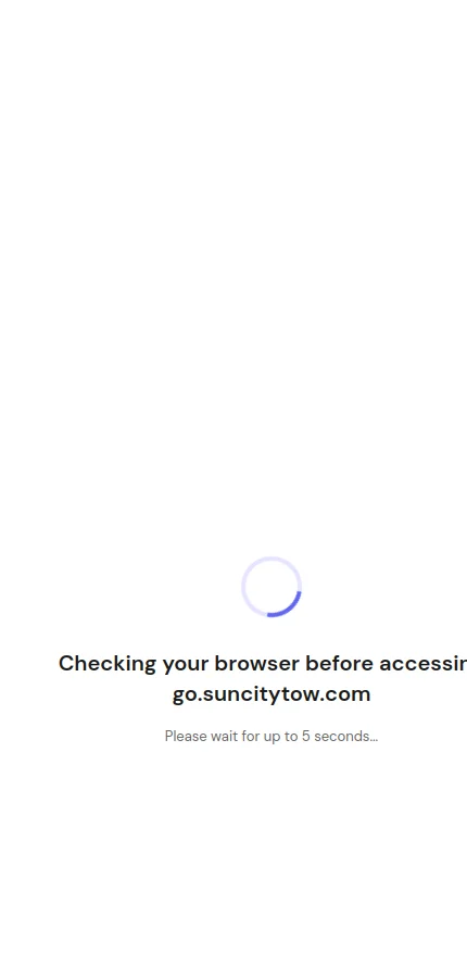 Sun City Towing mobile website screenshot