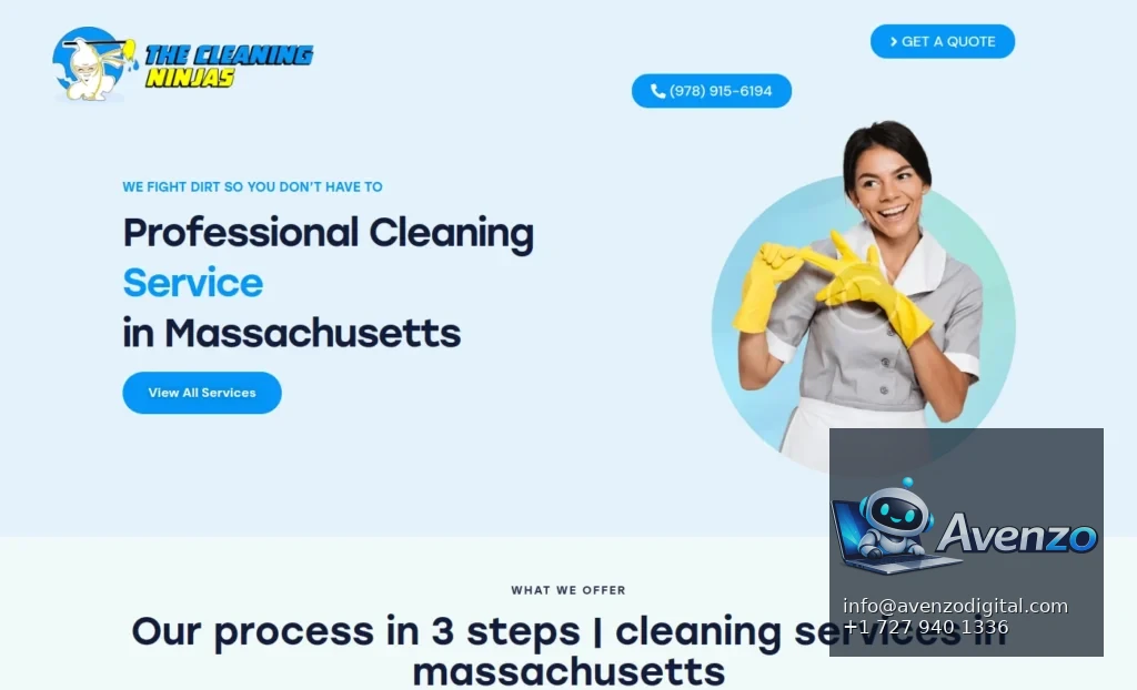 The Cleaning Ninjas website project