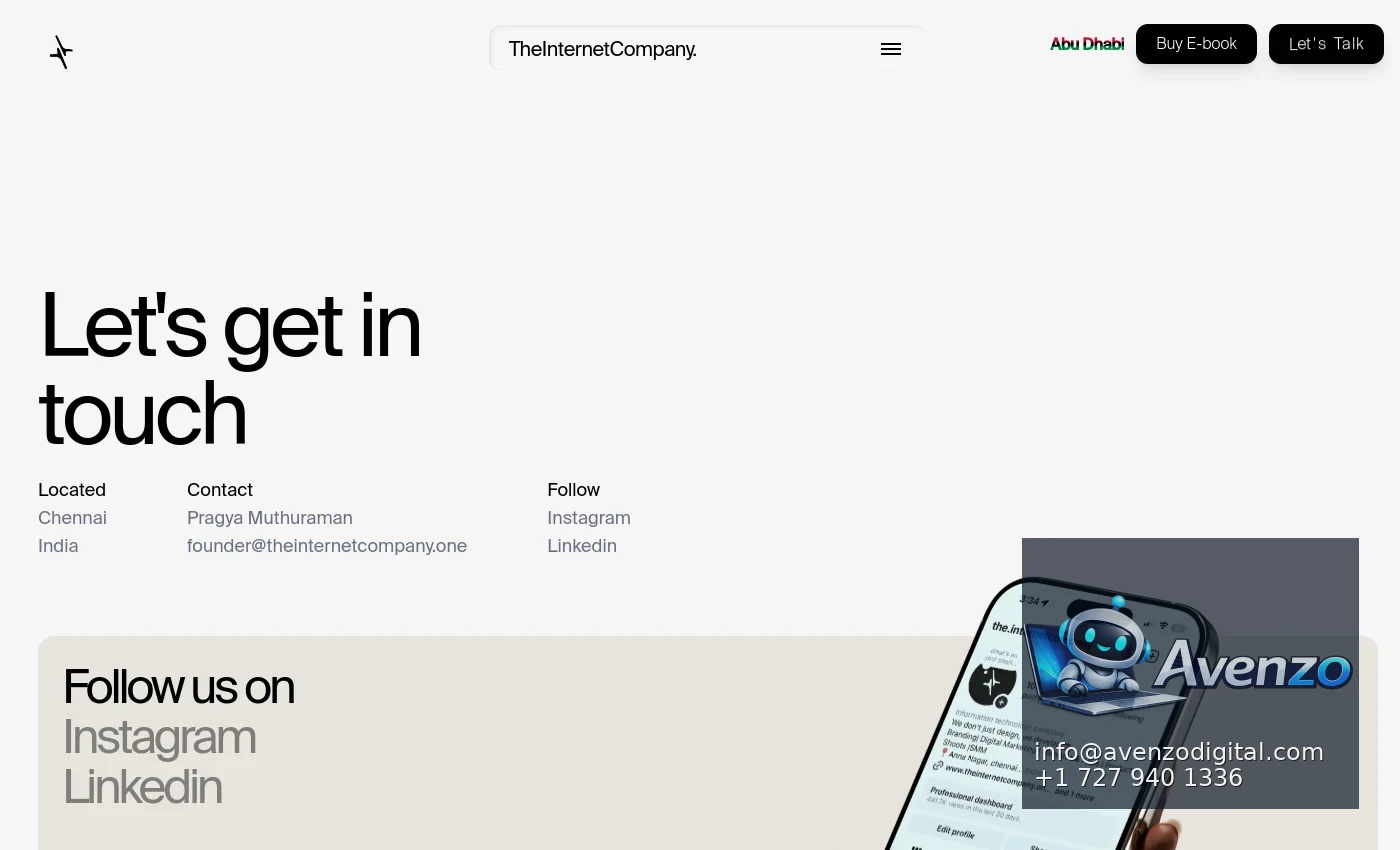 The Internet Company additional website view