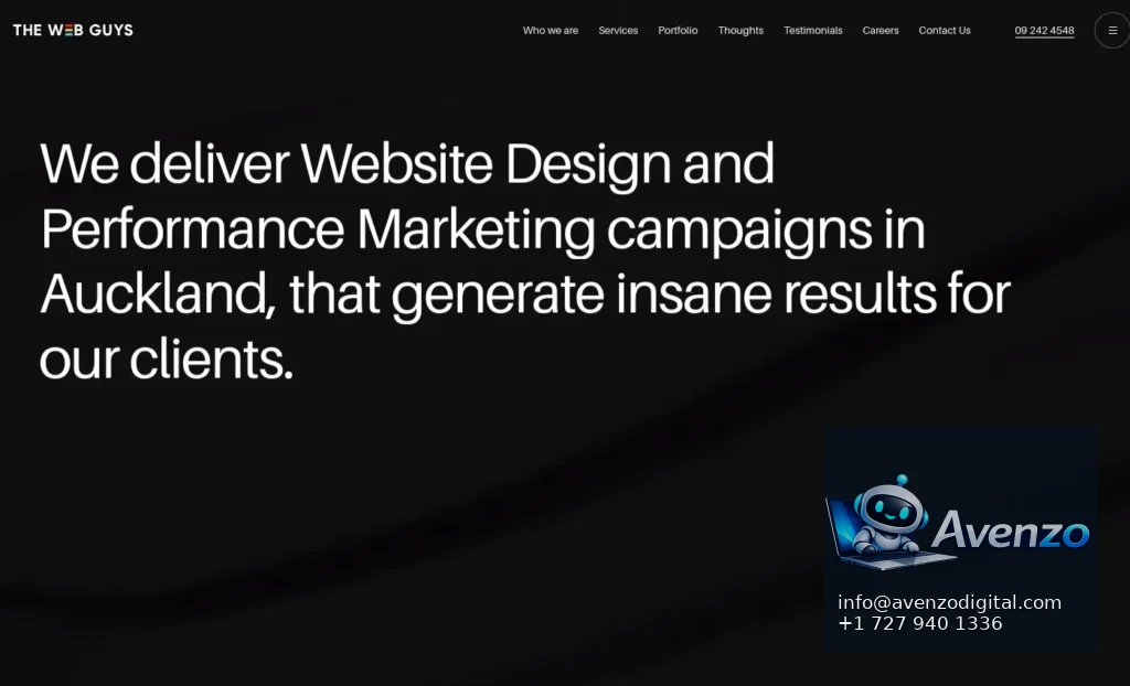 The Web Guys — Website Design & Development Case Study Homepage website screenshot