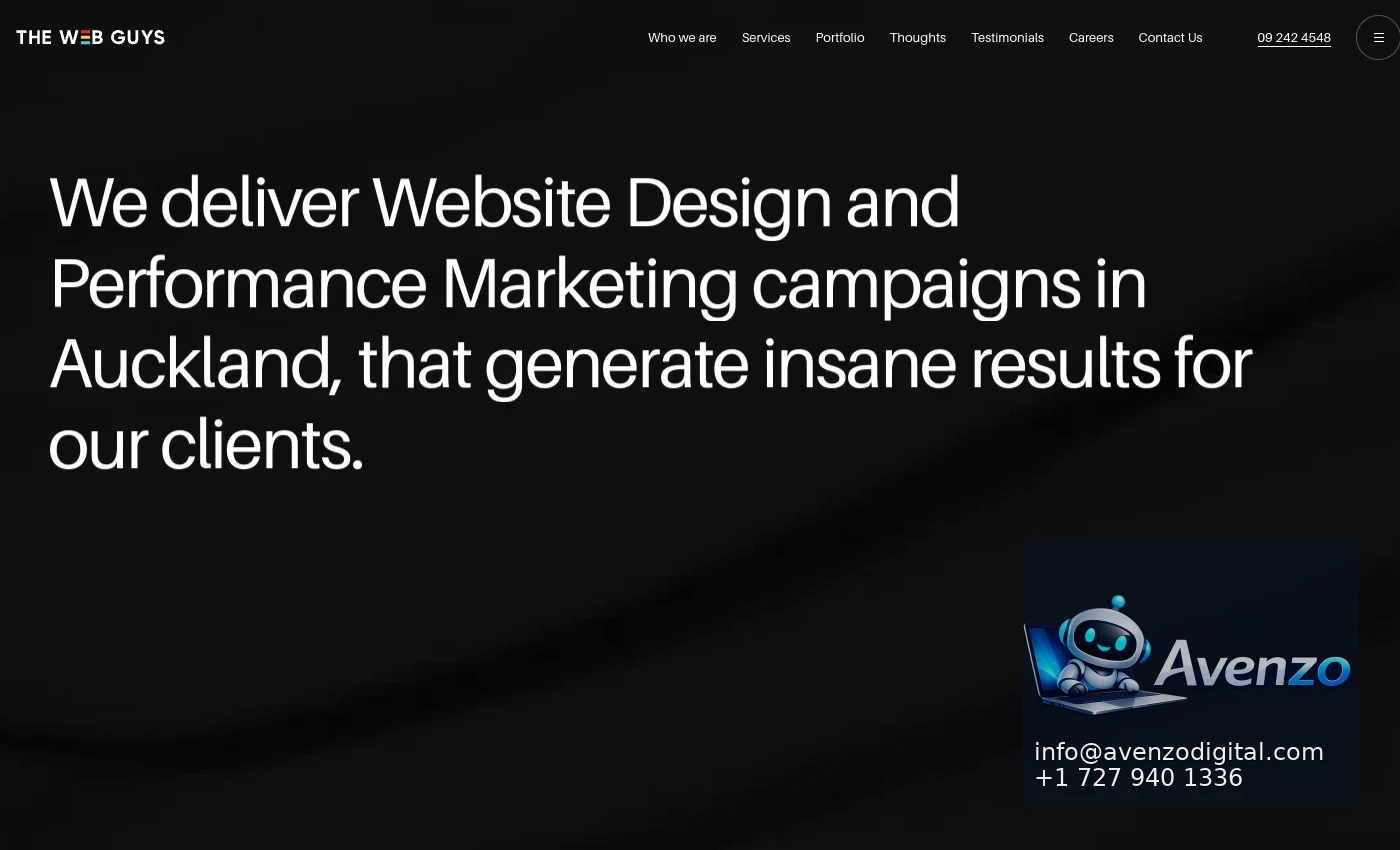 The Web Guys desktop website screenshot