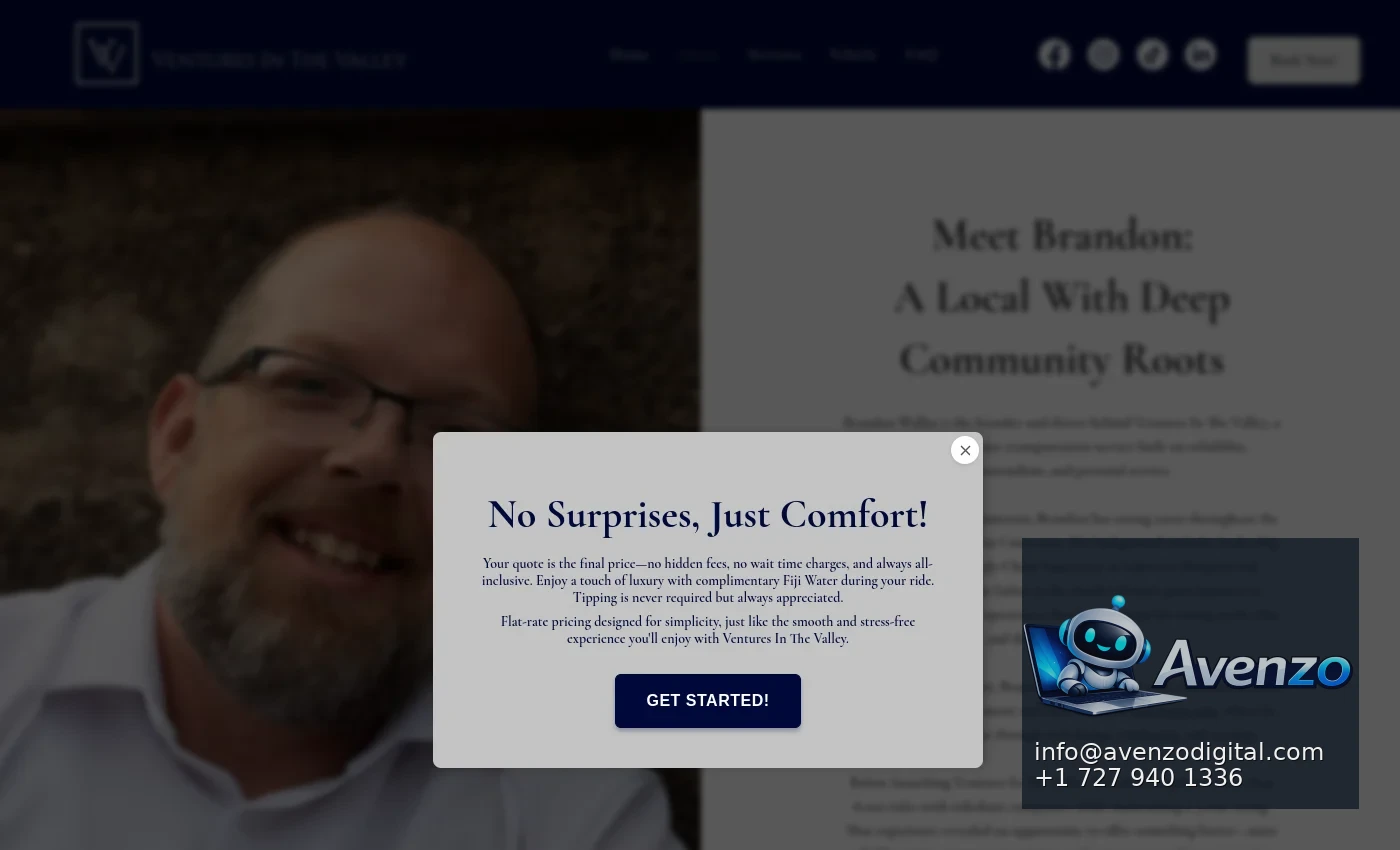 Ventures in the Valley additional website view