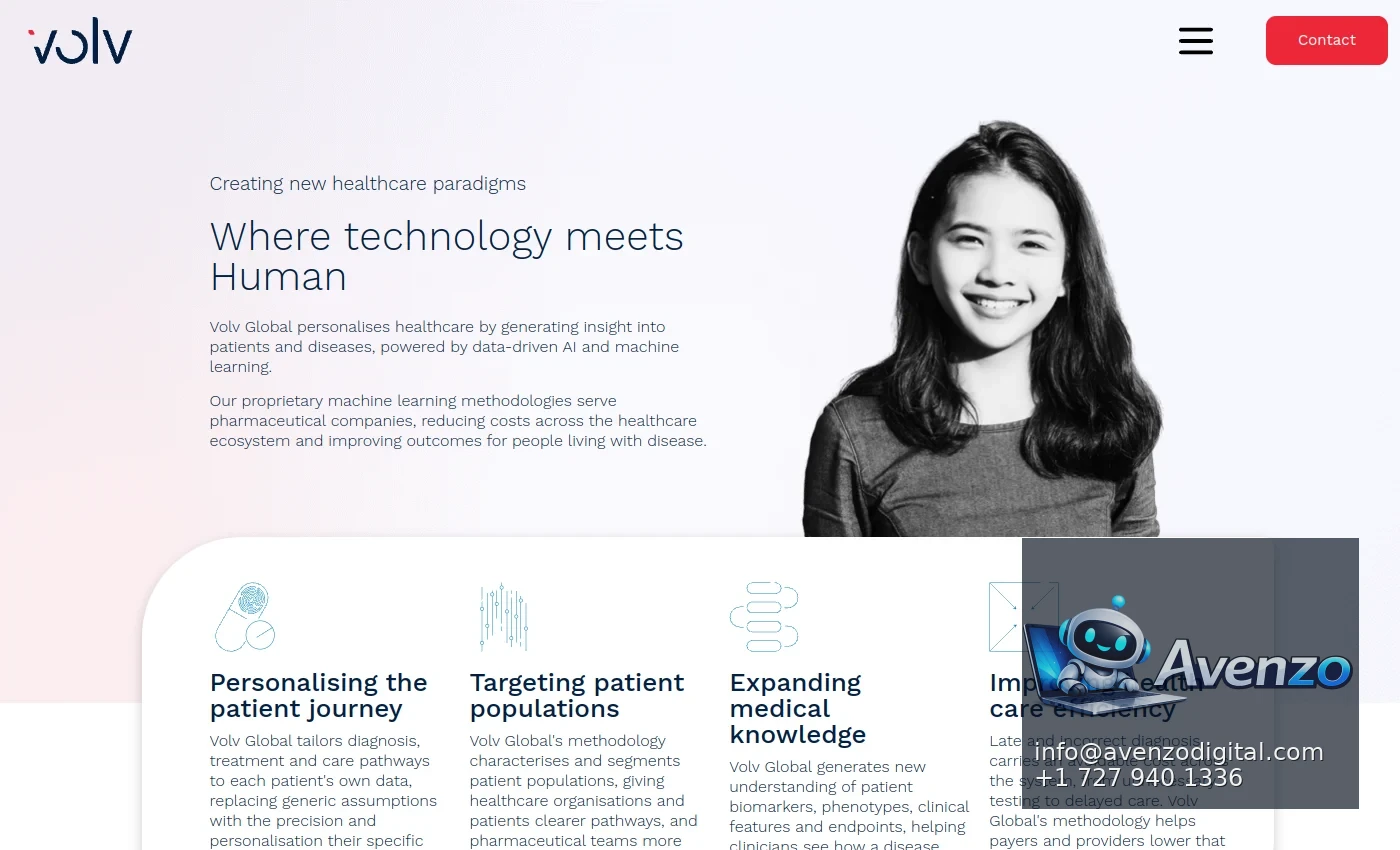 Volv Global — Website Development Case Study Homepage website screenshot