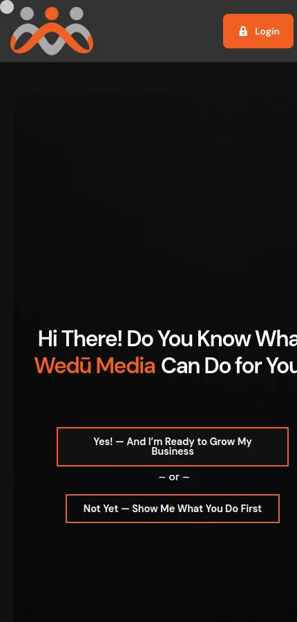 Wedū Media mobile website screenshot