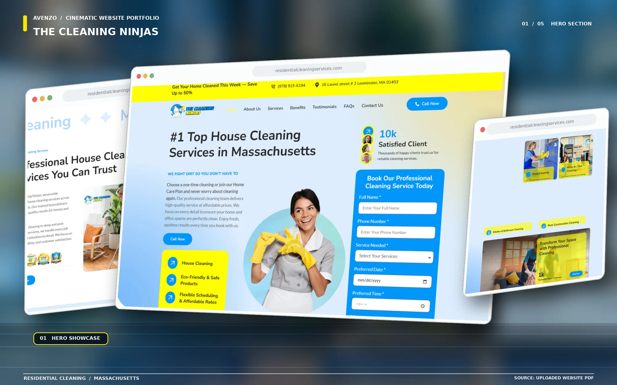 The Cleaning Ninjas — Hero Section