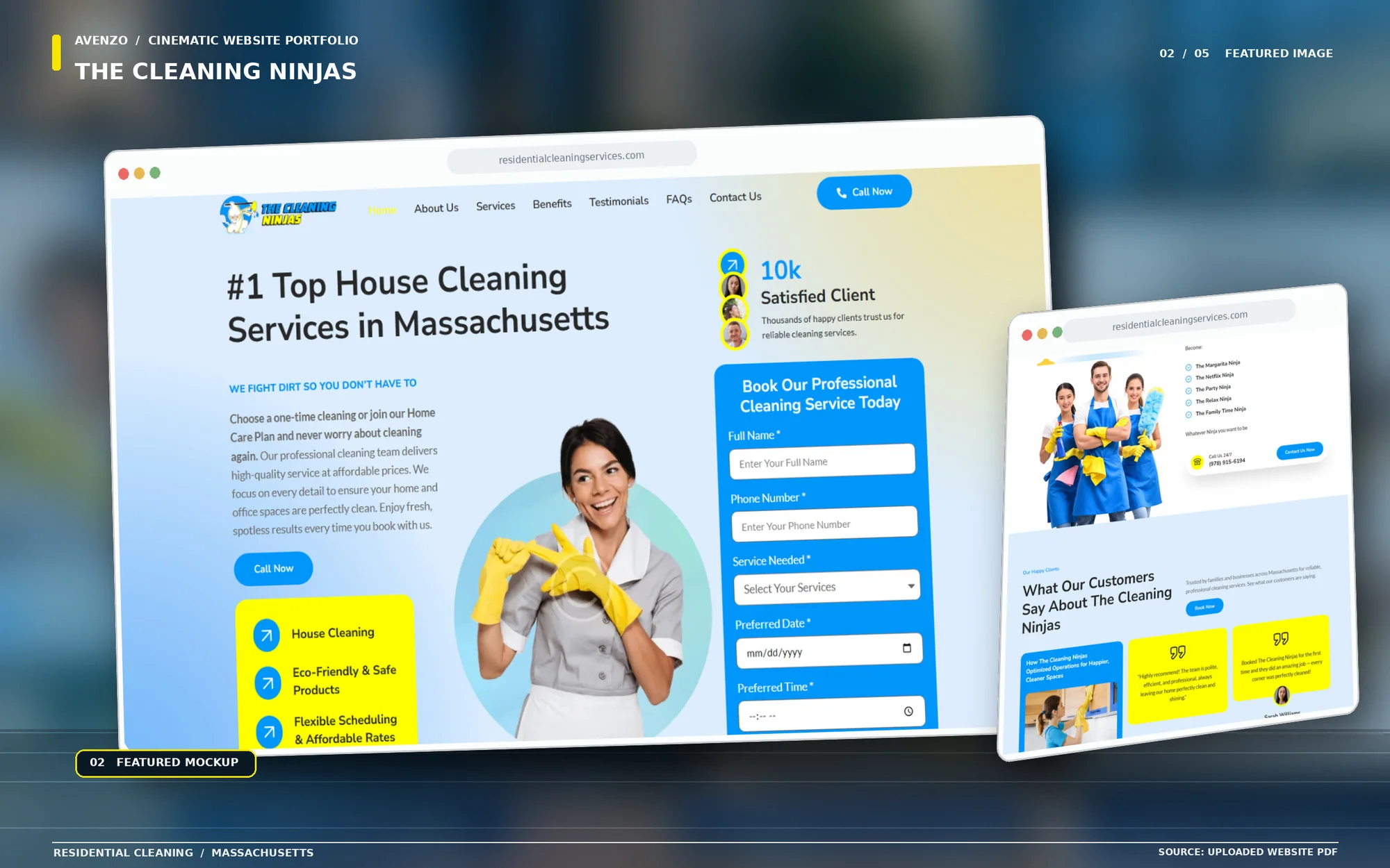The Cleaning Ninjas — Hero Section