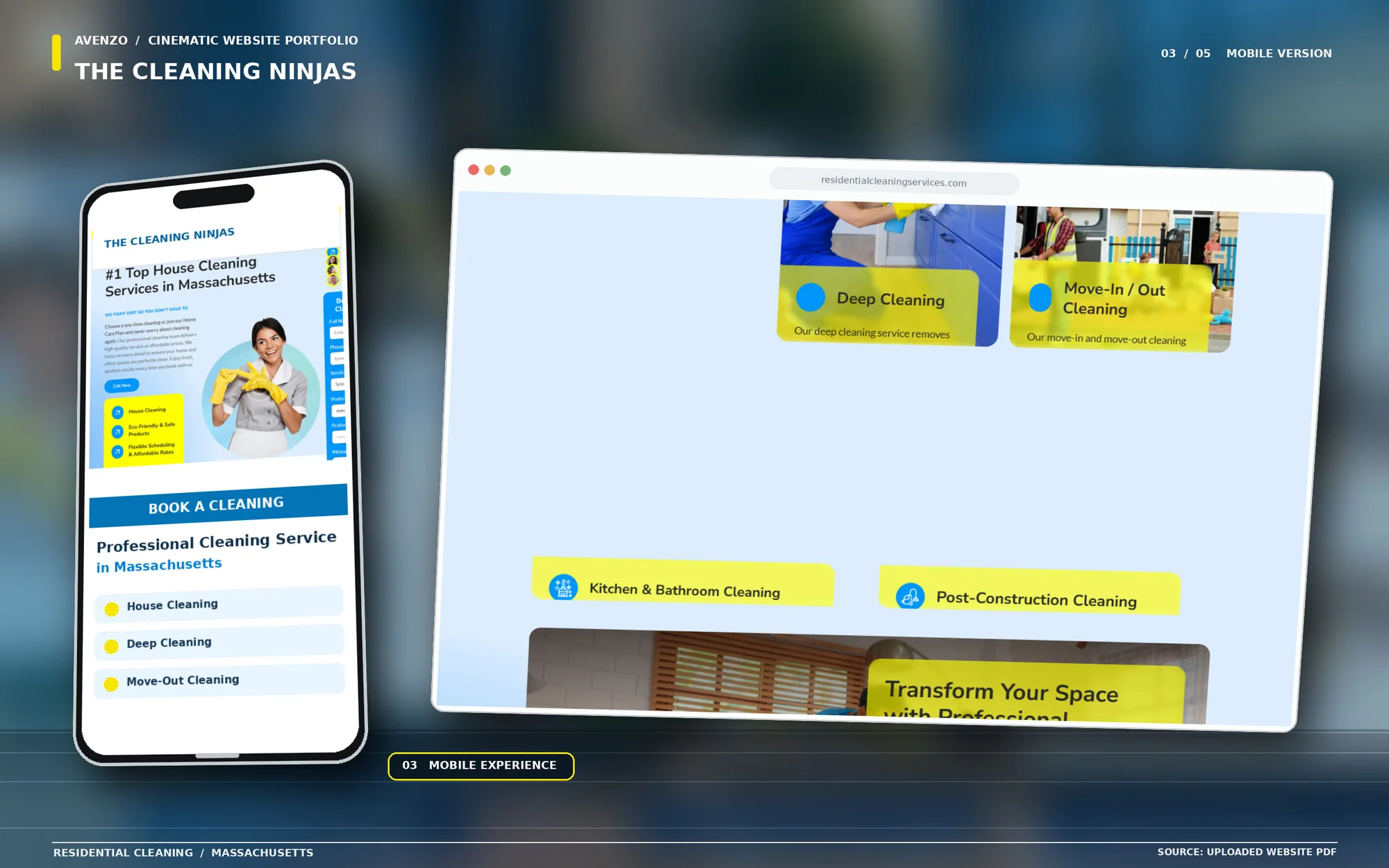 The Cleaning Ninjas — Mobile Responsive Mockup