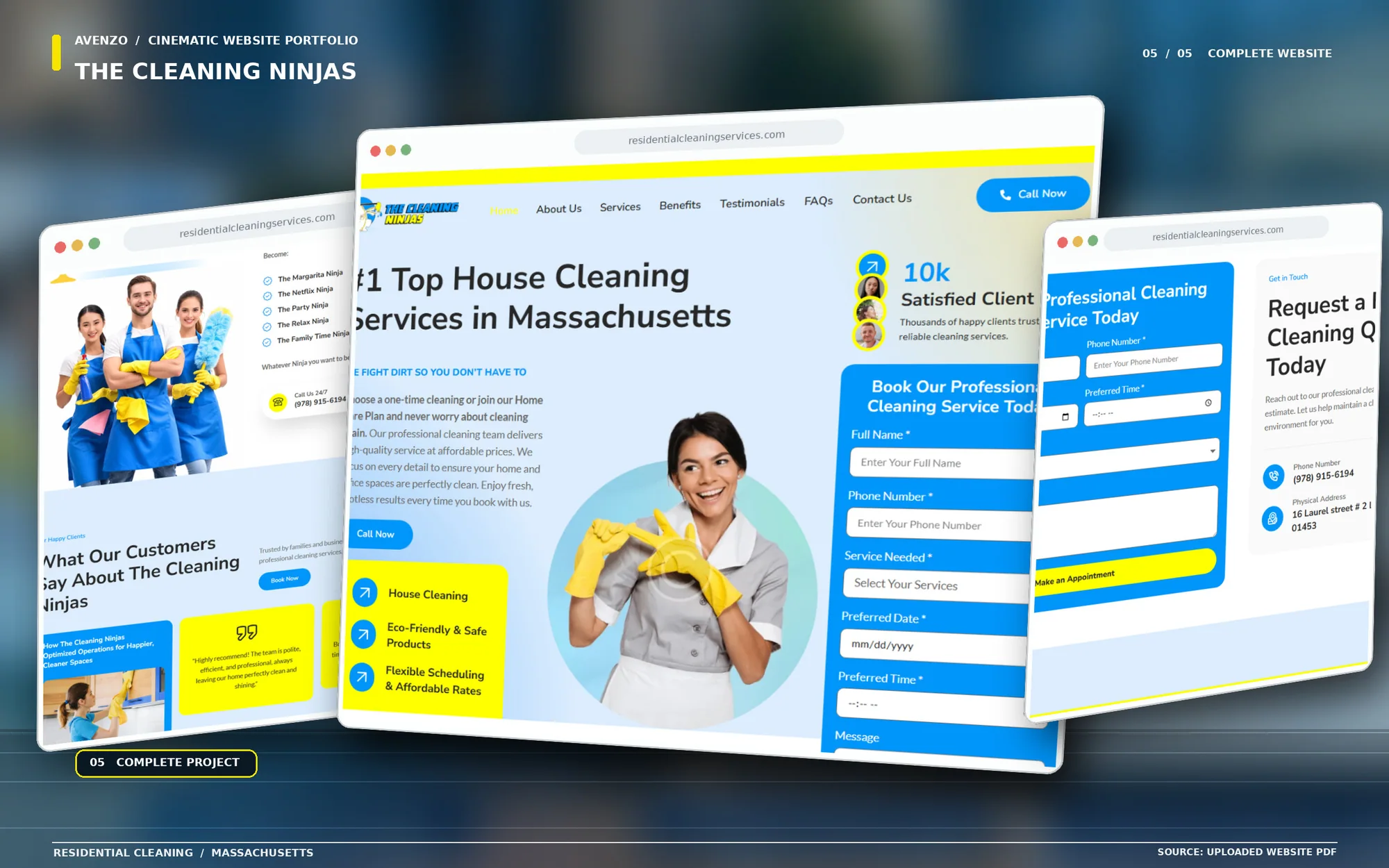 The Cleaning Ninjas — Complete Website Showcase