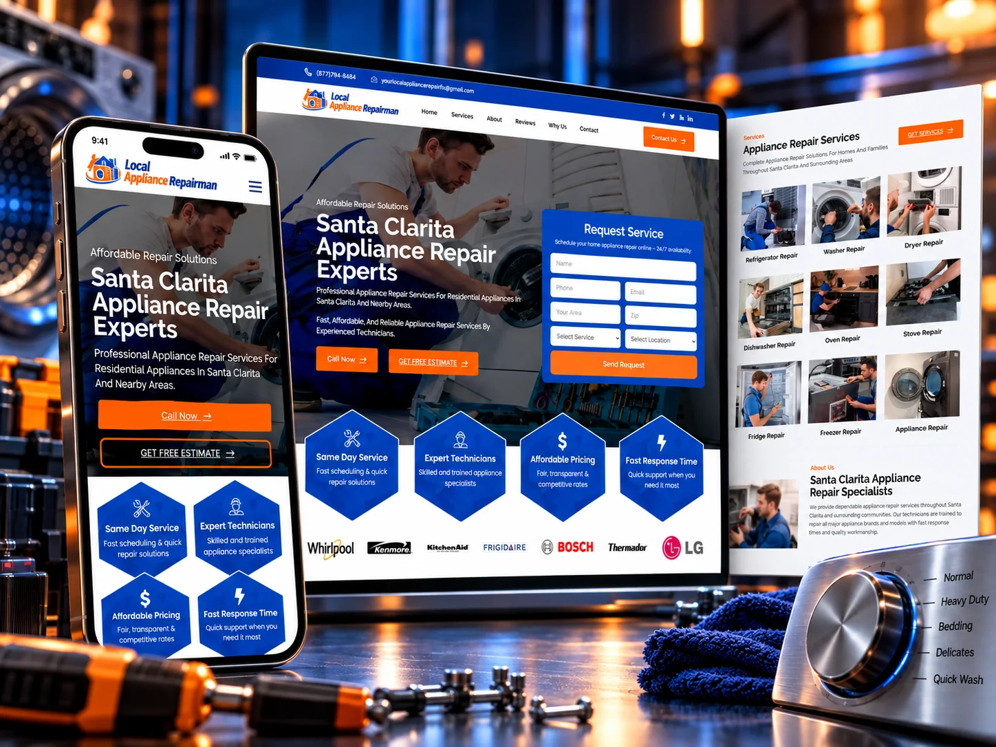 Local Appliance Repairman — Complete Website Showcase
