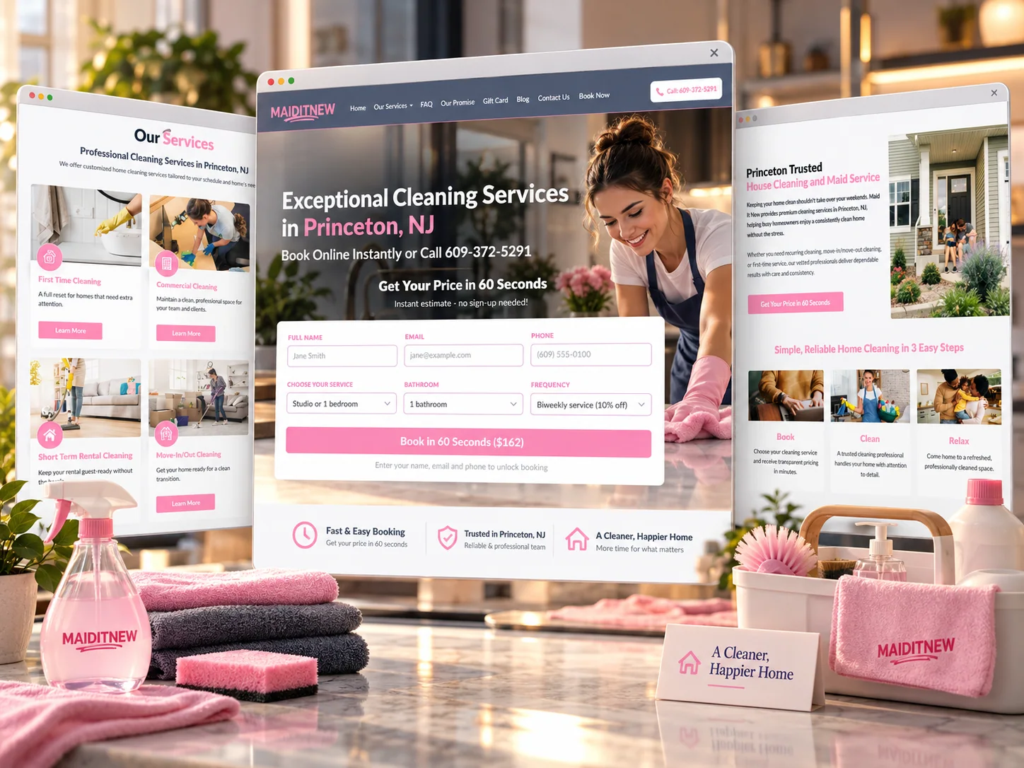 Maid It New — Complete Website Showcase