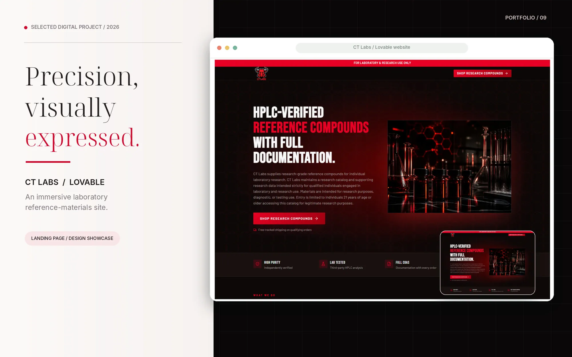 CT Labs Lovable — Editorial Hero Presentation