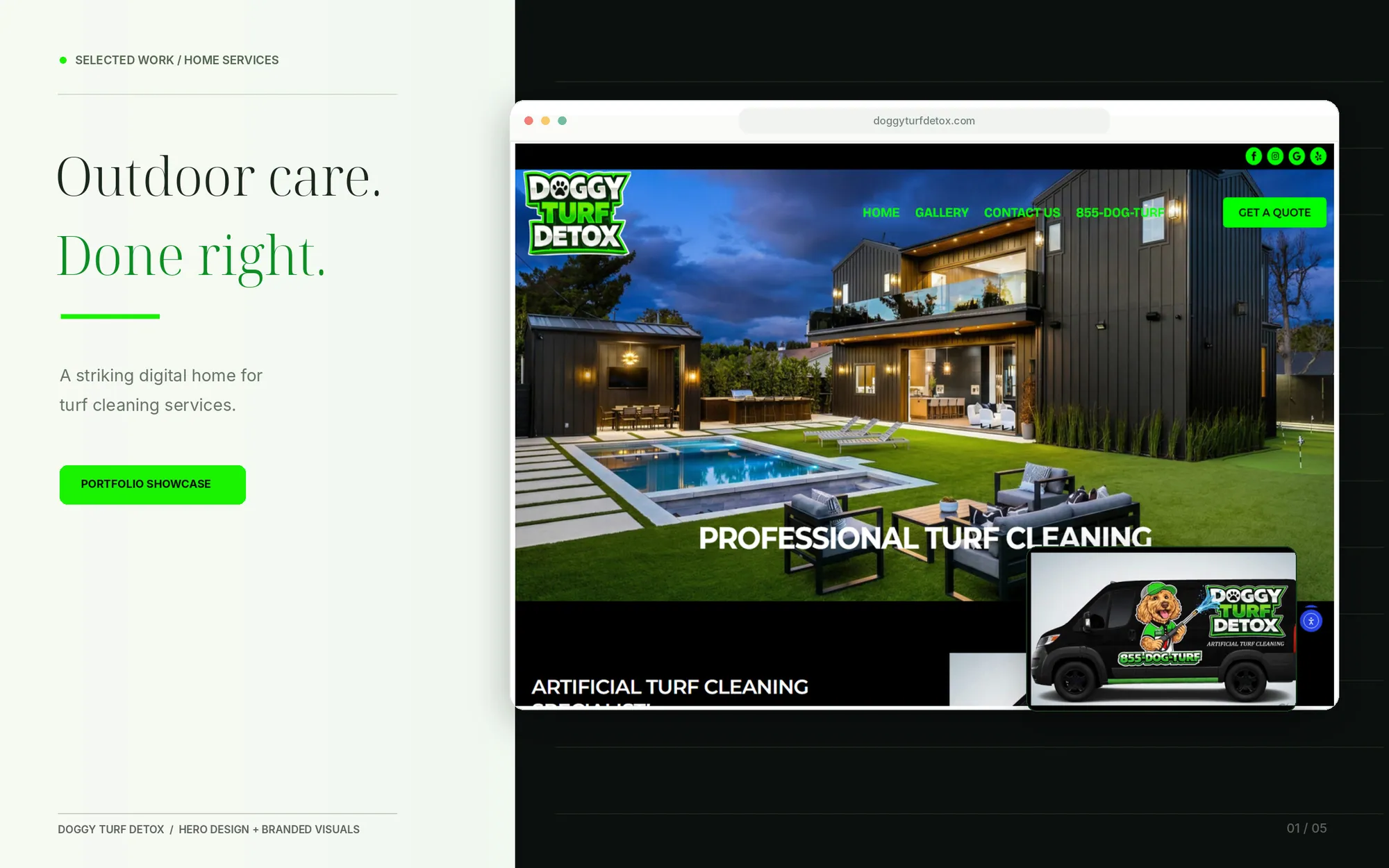 Doggy Turf Detox — Editorial Hero Showcase