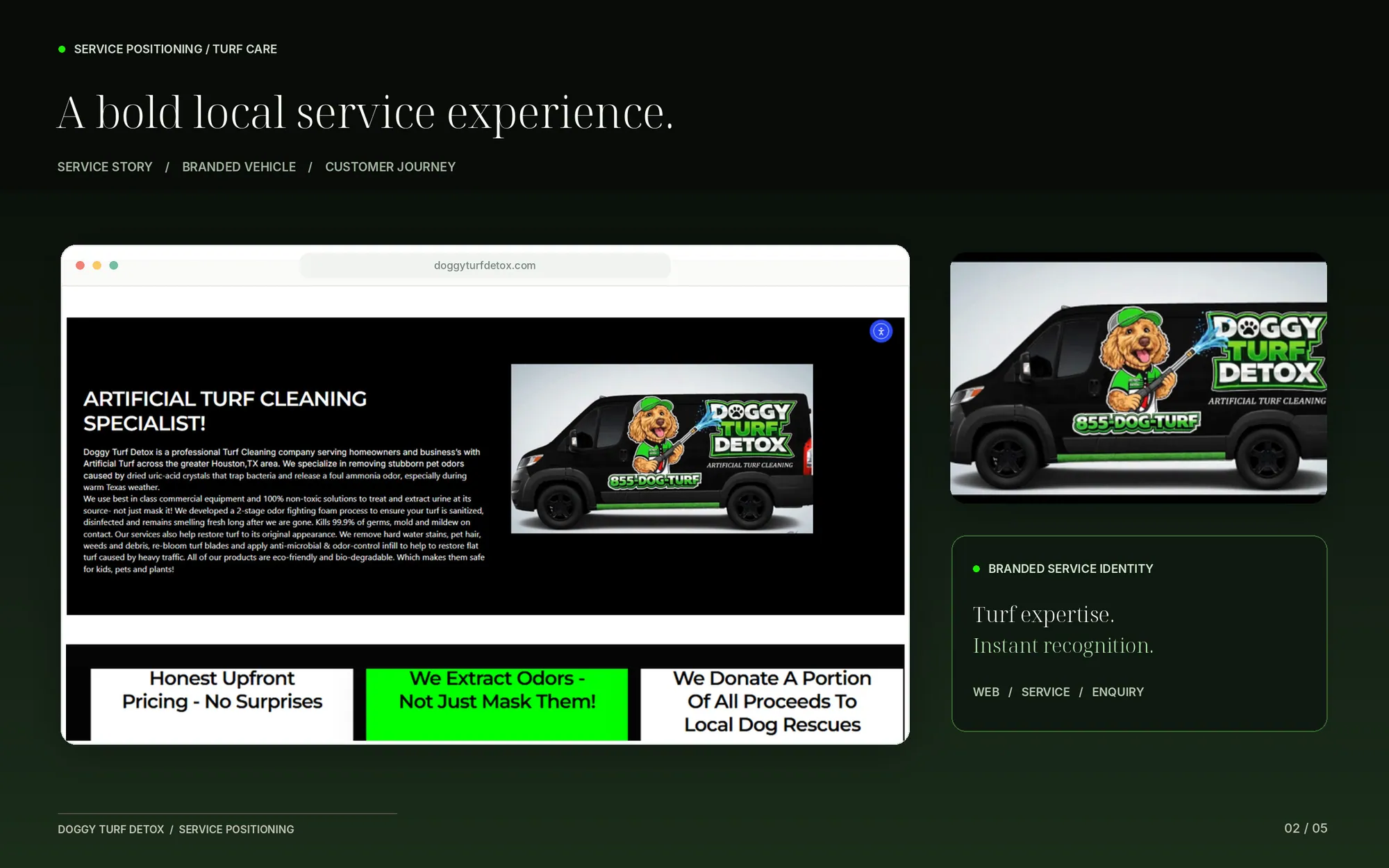 Doggy Turf Detox — Service and Brand Story