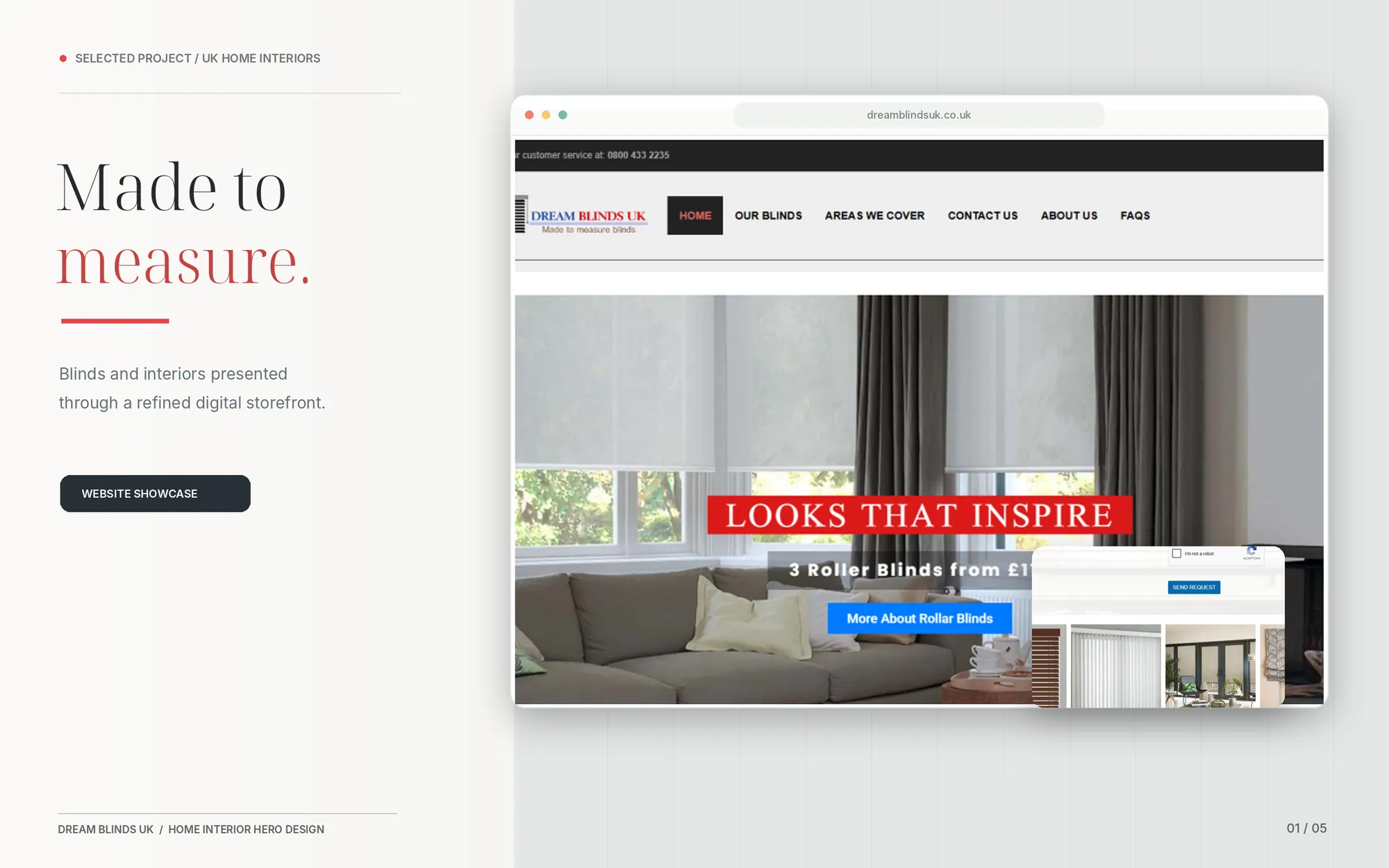 Dream Blinds UK — Interior Hero Showcase