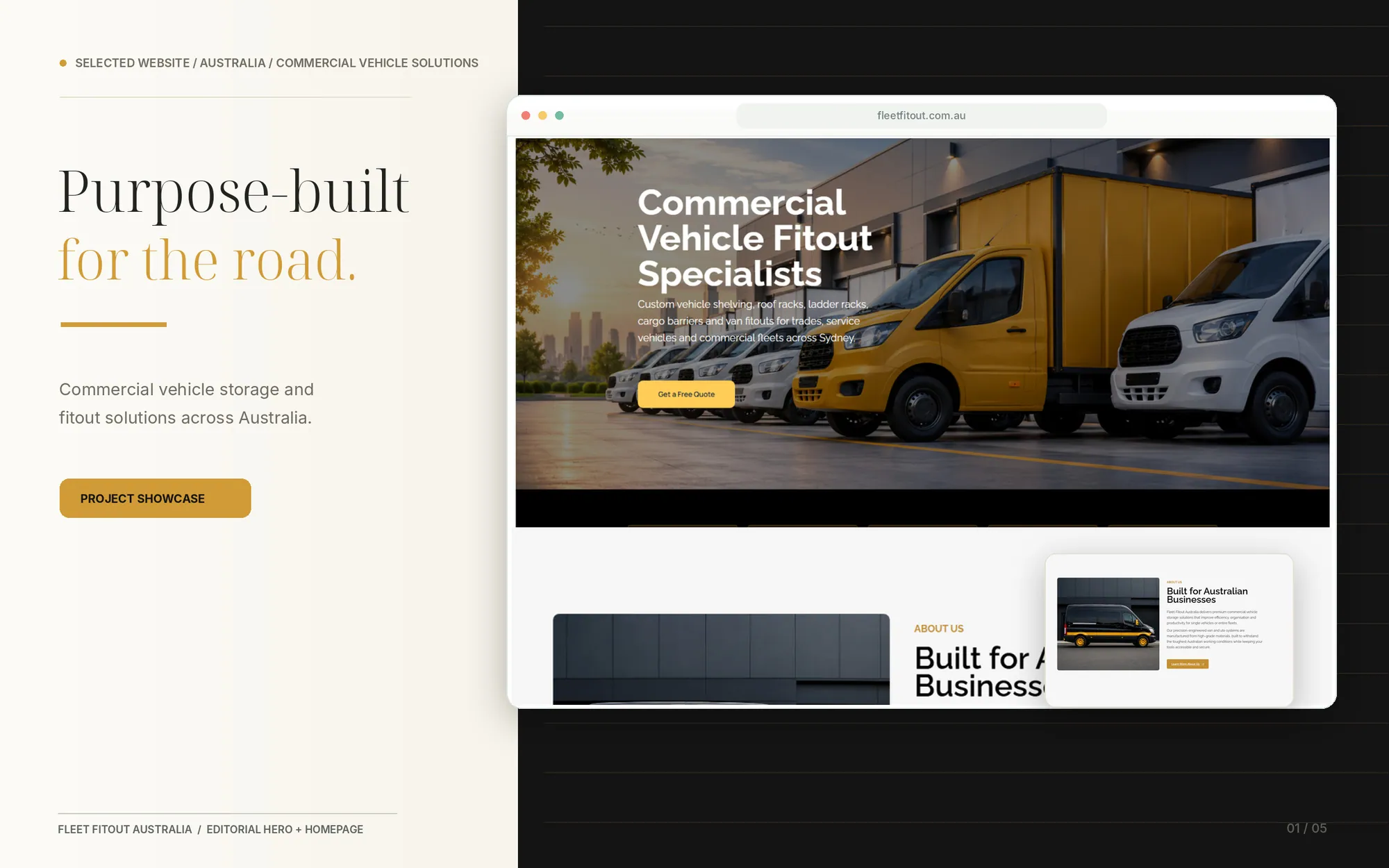 Fleet Fitout Australia — Editorial Hero Showcase