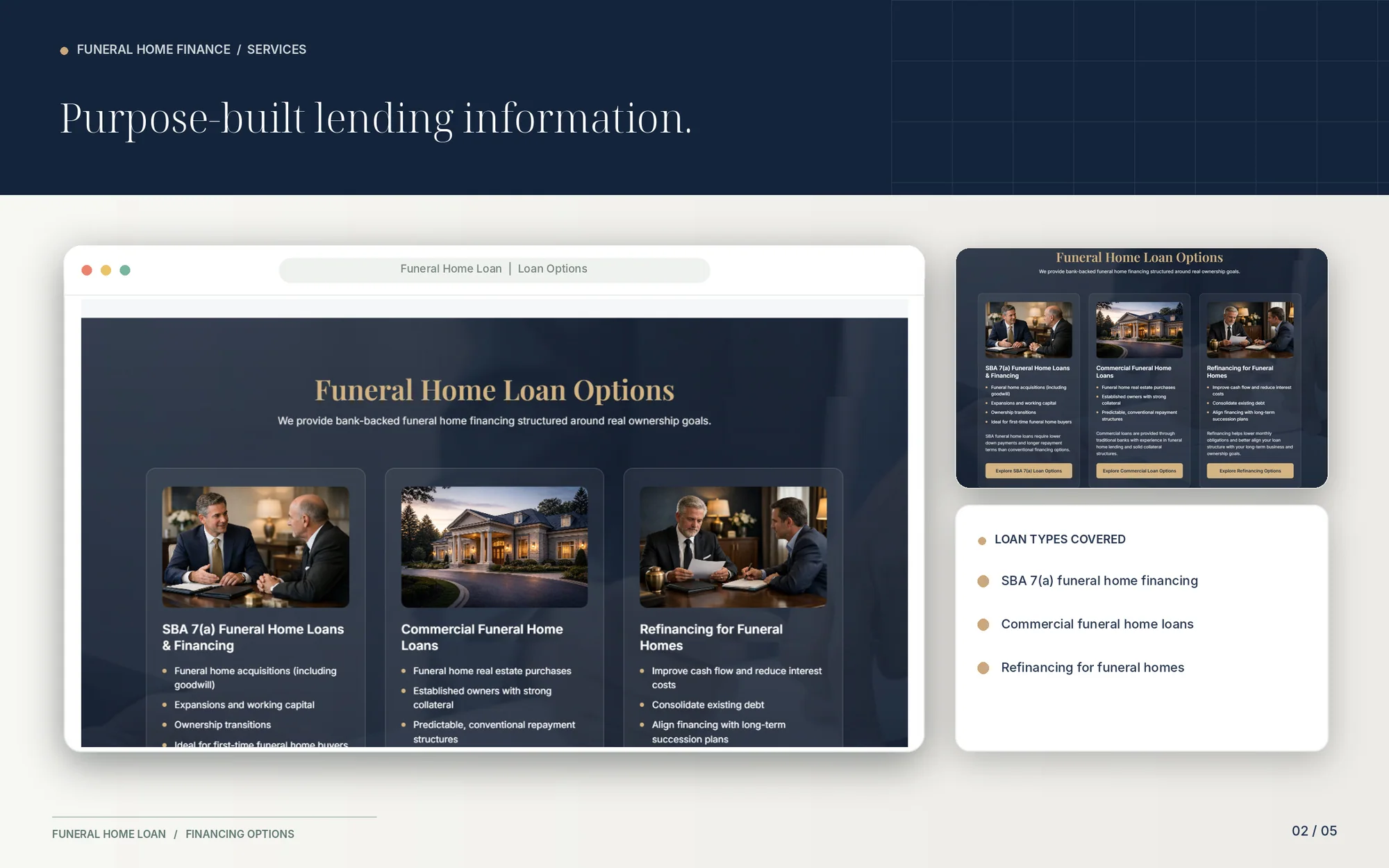 Funeral Home Loan — Loan Options