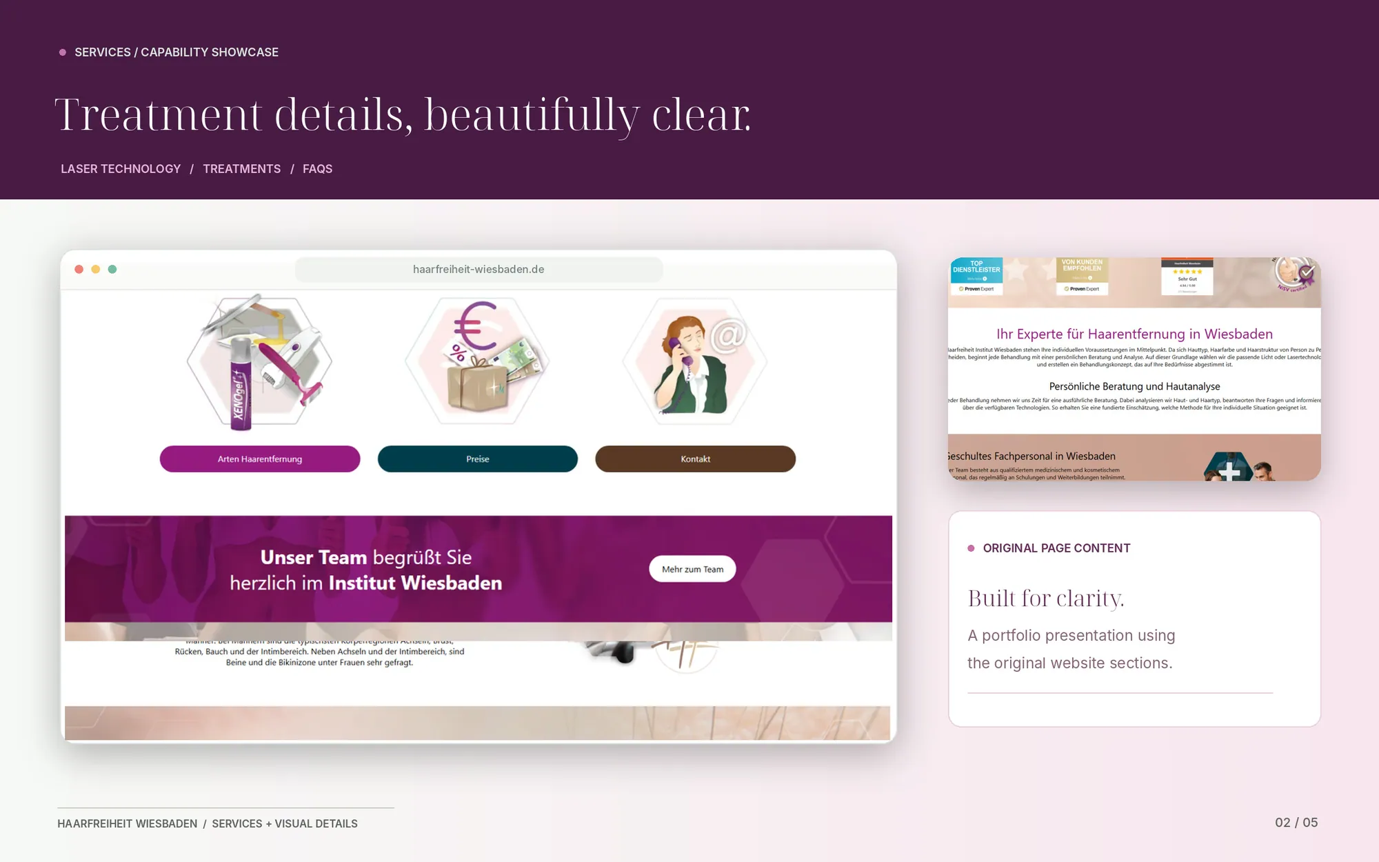 Haarfreiheit Wiesbaden — Service and Content Showcase