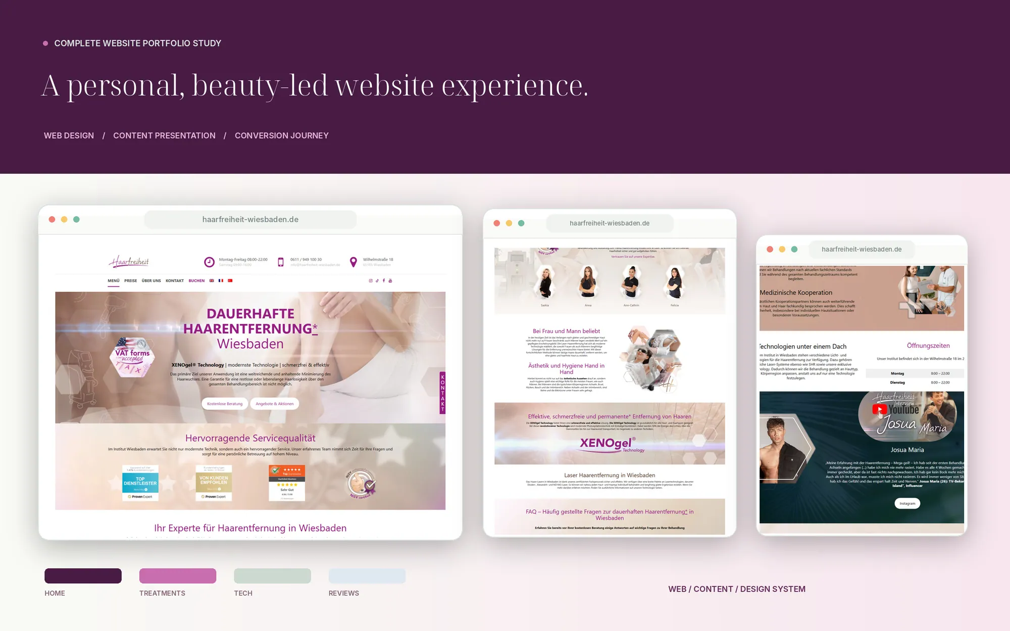 Haarfreiheit Wiesbaden — Complete Website Portfolio